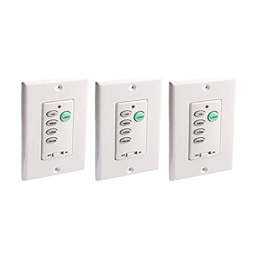New Product Ciata Lighting Wireless Ceiling Fan and Light Wall Control with 3 Fan Speed and Light Dimmer – 3 Pack