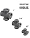 AGUTEA Black 4-Way Cross Fitting Connector, Malleable Iron Fittings with Threaded Holes, Vintage Industrial Decorative Pipe Fitting Stands, Tables, Furniture (1/2 INCH) (Pack of 1)