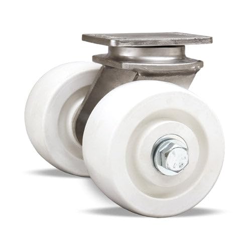 Hamilton 750 lbs. Stainless Steel Dual Wheel Swivel Caster - 4" Aqualite Wheels with Delrin Bearing (S-ENS2-4AZ)