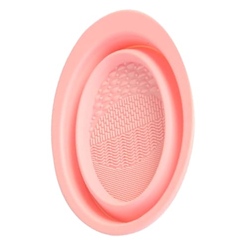 Beatifufu Foldable Makeup Brush Cleaner Bowl Silicone Scrubber Tool for Brush Cleaning Portable Design for Travel Home Use Reusable Durable Makeup Brush Scrubber