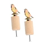 Cabilock バードウォッチング用木製バードコーラー 手動ホイッスル 明瞭な鳥鳴き声音発生 子供練習用自然学習おもちゃ 親子野外活動向け 2個セット