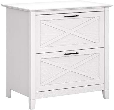 Bush Key West 2 Drawer Lateral File Cabinet, 1, Pure White Oak