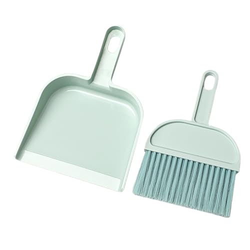 FOMIYES Desk Broom Dustpan Set Mini Cleaning Kit Soft Brush and Dustpan Small Broom for Desktop Portable