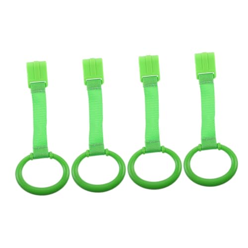 LOPUNER 4個 ベビー用プルアップリング 人間工学的設計で な握り心地 遊び場 ベビーベッド用スタンド補助リング 乳幼児の歩行練習と早期発