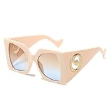 Mode Super Große Quadratische Sonnenbrille Für Frauen Vintage Übergroßen Sonnenbrille Weiblichen Farbverlauf Sexy Shades Uv400