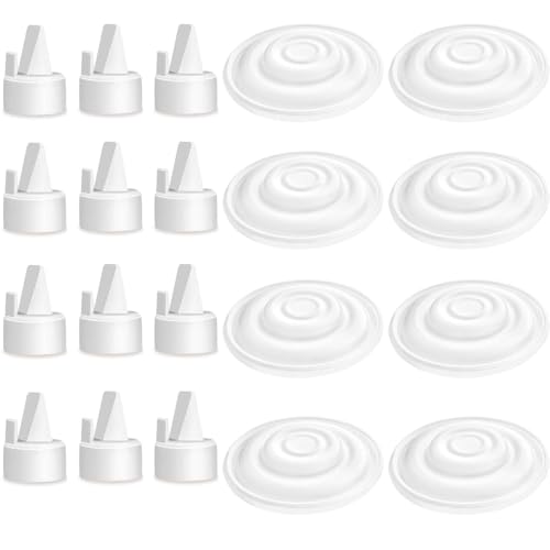 Image of 20 Pack Duckbill Valves and Silicone Membrane Compatible Spectra S2 S1 9 Plus Breast Pump, Not Original Spectra Replacement Pump Parts