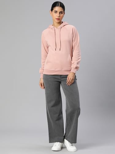 Image of ADBUCKS Women's Cotton Winter Jacket Sweatshirts Casual Drawstring Clothes Pullover Hoodie With Kangaroo Pocket Ii Womens Jacket Ii Winter Sweater Hoodie For Women & Girls
