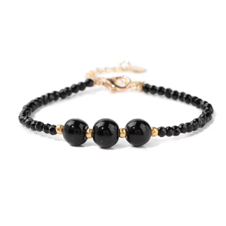 YCTTKDD Bracciale con Perline in Pietra Naturale Bracciale con Perline sfaccettate in lapislazzuli Occhio di Tigre da 3 mm per Donna Uomo
