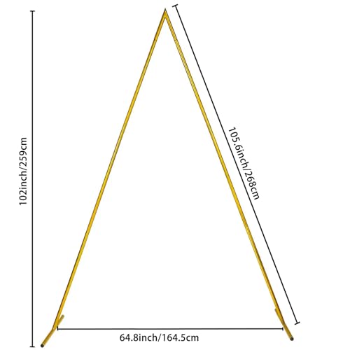 Arche de mariage triangulaire en métal 2m60 avec support ballons
