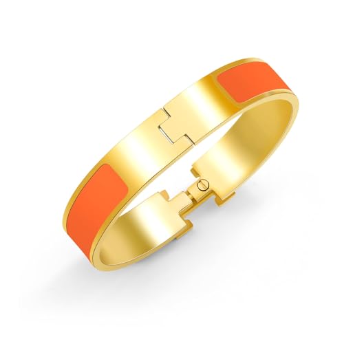 18K Gold Plated Enamel Letter Bracelet (12mm)- A Trendy Token of Love and Friendship