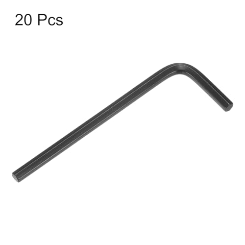 Image of HARFINGTON 20pcs Hex Key Wrench 1 /8 inch L-Shape Hexagon SAE Wrenches Chrome Vanadium Steel Repairing Tool for Home Repair, Black
