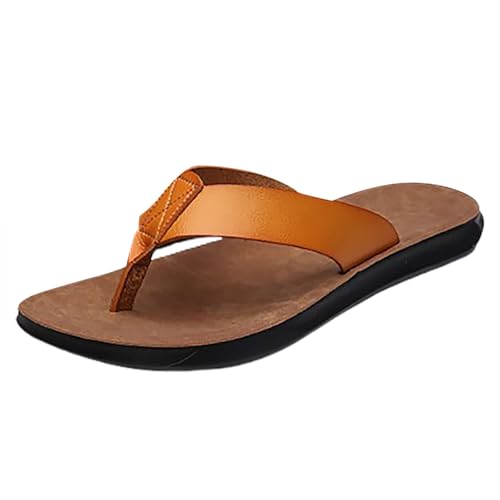 Sandales en cuir antidérapantes homme pour piscine sécurisée