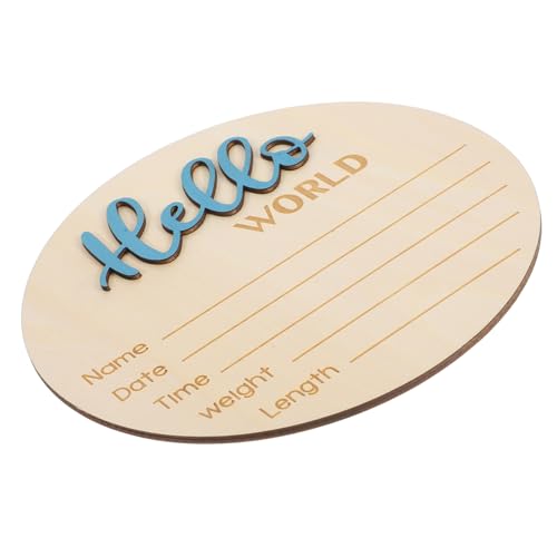 Garneck Wooden Birth Announcement Round Sign Newborn Announcement Outfit Ideas Photography Props