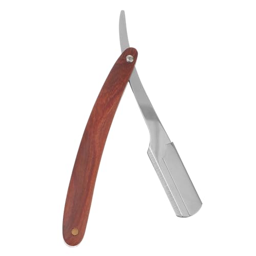 FOMIYES Men's Beard Blade Razor Stainless Steel Straight Barber Razor Manual Shaving Tool Random Style