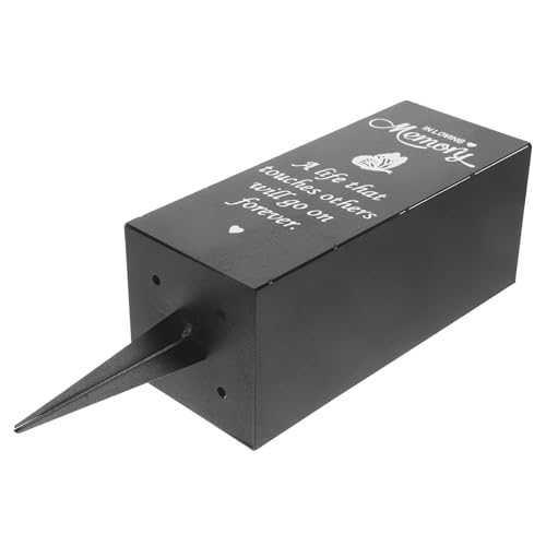 BESPORTBLE Jarrón Cementerio Decorativo Metálico Florero Funerario Porta Flores para Tumbas