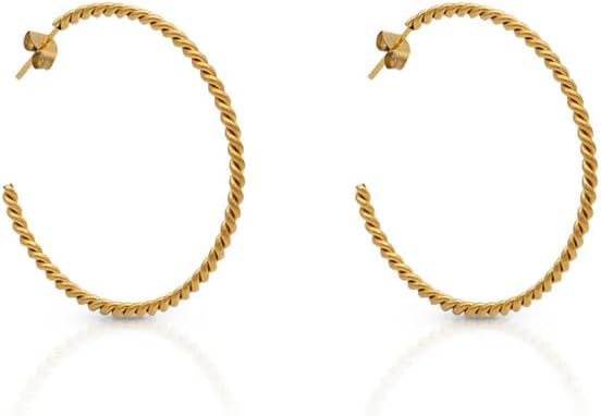 Monte Carlo Hoop Earrings, Handmade Glittery Open Hoop Earrings in Gold or Silver, Classy Dressy Statement Hoops in Textured Metal