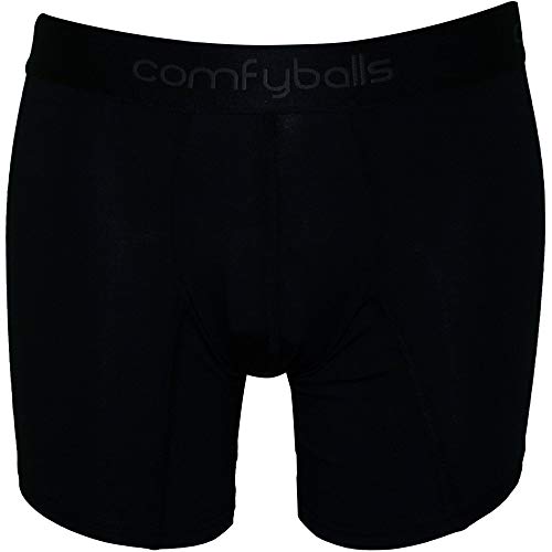 Comfyballs Men's Long Wood Boxers Black XXL