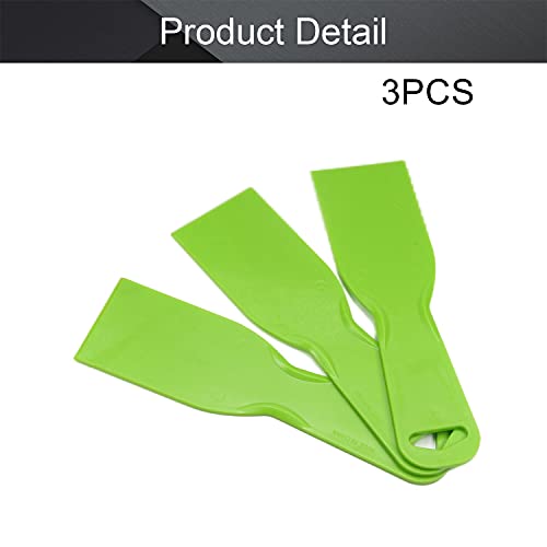 Utoolmart Putty Scraper 2" Plastic Flexible Putty Knives Disposable Spreader For Taping Drywall Wall Painting Green 3Pcs #TOP3