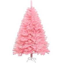 Pink Artificial Christmas Pine Tree,1.8m/6ft with Multi Branch Tips and Foldable Stand,Seasonal Holiday Carnival Home Party Decoration,Xmas Tree for Office,Party,Indoor,Outdoor 180cm