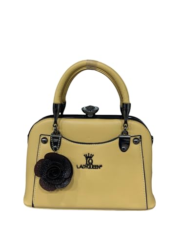 LADY QUEEN Womens Handbag with 2 Compartments, Grey (MUSTARD) (B0DCSXM9V4) Amazon Price History, Amazon Price Tracker