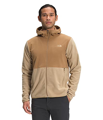 The North Face Men's TKA Glacier Full Zip Hoodie, Kelp Tan/Utility Brown, XL