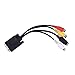 Detectorcatty VGA SVGA to S-Video 3 RCA Composite AV TV Out Converter Adapter Cable PC Cord Standard Sub-D VGA Input
