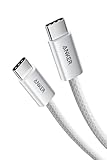 Anker Zolo USB-C & USB-C ケーブル (240W, 高耐久ナイロン) 1.8m ホワイト iPhone 17 / 16 / 15 Galaxy iPad Pro MacBook Pro/Air 各種対応