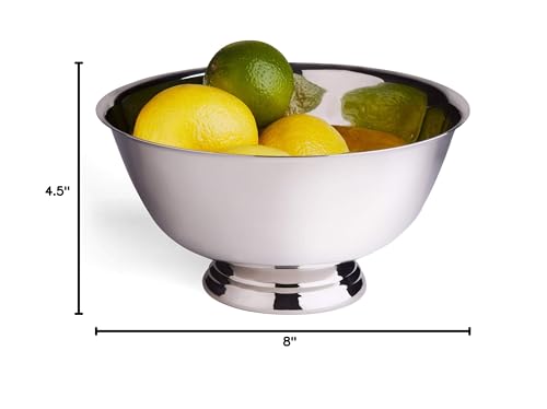 Elegance 72178 Stainless Steel Revere Bowl, 8", Silver thumb #2