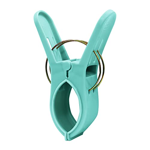 JVL Large Clamp Clip Beach Towel Pegs, Pack of 4, Aqua,One Size,19-273AQ, Multicolor - Image 3