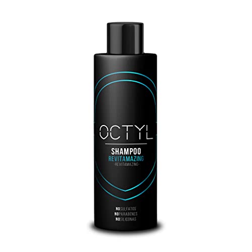 OCTYL - Shampoo Revitamazing | Revitalizante Diario | Champu uso diario | Protección Solar Antioxidante | Sin Sulfatos, Siliconas, Parabenos | Cabello Rizado y Liso | Cuidado del color | 250 ml.