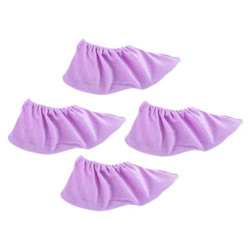 POPETPOP Bowling Shoe Covers Women 2 Pairs Felt Protector Indoor Shoe Covers Black Practical Bowling Equipment