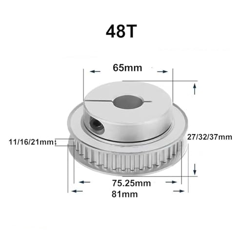 Poulie de synchronisation HTD 5M pour axe 18mm de commande numérique CNC - 2