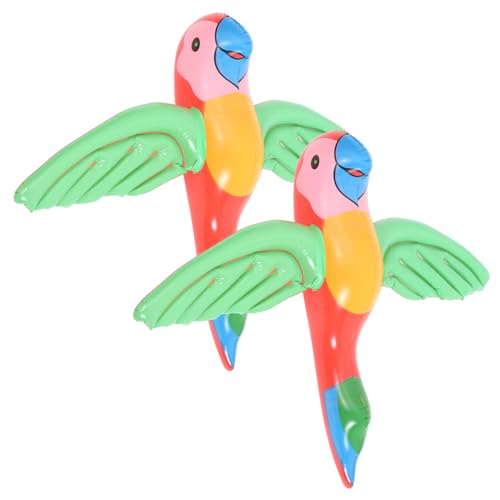 TOYANDONA 2pcs Large Inflatable Parrot Water Balloon Pool Toy Simulated Parrot Decorations