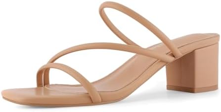 Shoe'N Tale Strappy Heels For Women Low Chunky Block Heel Heeled ...