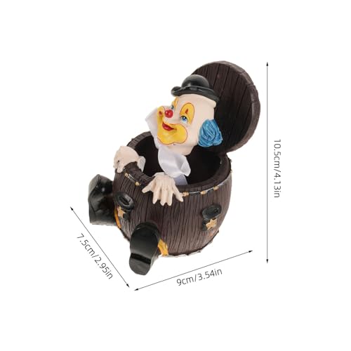 Statuette de clown en résine pour égayer votre bureau ou étagère de salon - 3