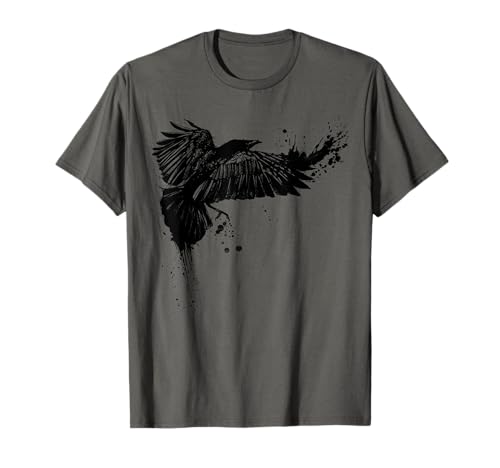 Raven t-shirt motif, raaven, black bird, women men T-Shirt