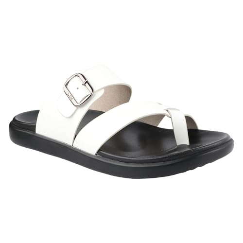 Image of Medifeet Men's Toe-Ring Leather Highway Sandals
