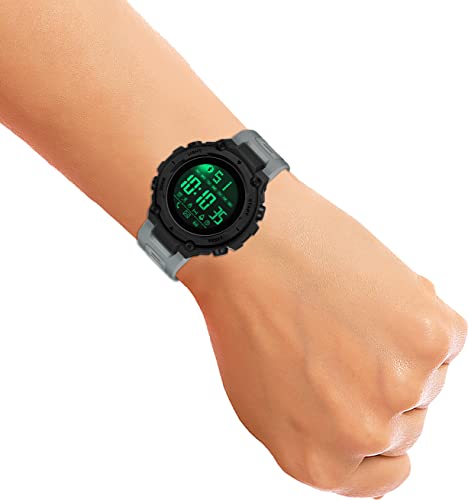 Image of Shocknshop Digital Sports Stylish Multifunctional Electronic LED Black Dial Wrist Watch for Men Boys -WCH78