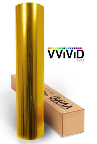 Image of VViViD Transparent Colorful Vinyl Window Tinting Sheets (30 inch x 25ft, Yellow)