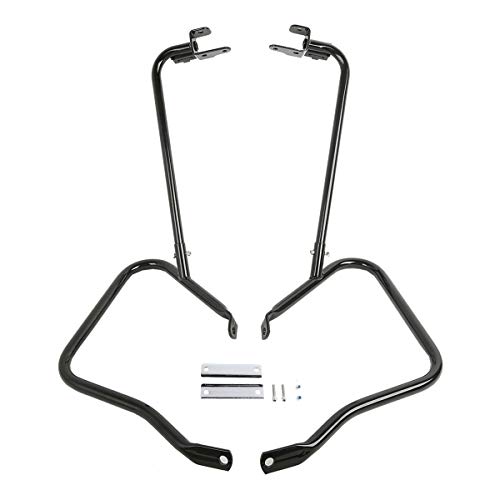 Alforja para motos SLMOTO Big Buffalo de acero negro miniatura 1