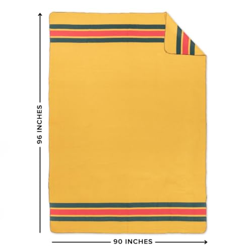 Image of Arcturus Rainier Wool Blanket - Warm, Heavy, Washable, Bed Blanket | Great for Home & Camping (North Cascades, Queen)