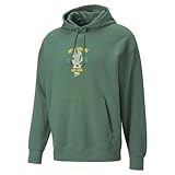 PUMA - Sudadera con capucha para hombre Downtown Graphic Tr, Deep Forest, Small