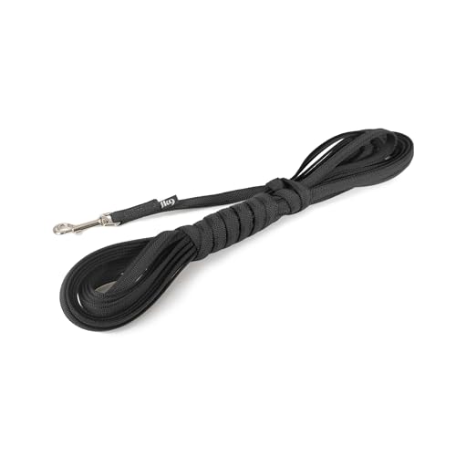 Color & Gray Guinzaglio Super-Grip con Maniglia, 14 mm x 10 m, Nero-Grigio
