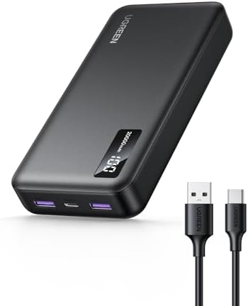 UGREEN Power Bank, 20000mAh 22.5W Portable Charger USB C Input&Output PD 3.0 Fast Charging Battery Pack with Digital Display for iPhone 16/15/14/13, Galaxy S24/S23, Pixel 8, ipad, LG, etc