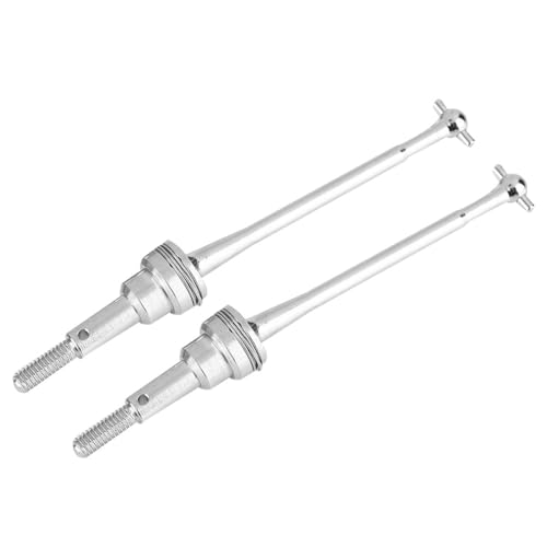 Dilwe RC Auto-Antriebswelle, 2 St&uuml;cke Front Universal-Antriebswelle Metall Getriebewelle f&uuml;r 1/12 12423 Fernbedienung f&uuml;r Autozubeh&ouml;r(Silver0090S)