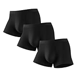 NUUUDE Men’s Boxer Underwear 3 Pack – Extreme Cooling, Breathable, Ultra-Soft Underwear, No Itchy Tag (UK, Alpha, 3XL, Regular, Regular, Black)