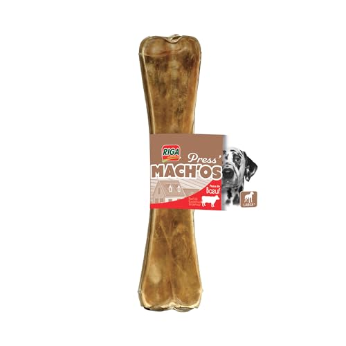 Riga - Mach'os - Os pour Chien XXL - Peau De Buffle - Riche en Protéines - Hygiène Buccale - Mastication Et Récompense - pour Grand Chien - 400G