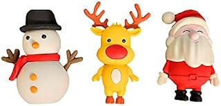 Tinc Cute Christmas Novelty Erasers, Kids Stocking Fillers, Pack of Three, Fun Novelty Kids Stationery, Multi