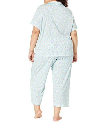 Image of Karen Neuburger Women's [Plus Size] Short Sleeve Girlfriend Capri Pajama Set