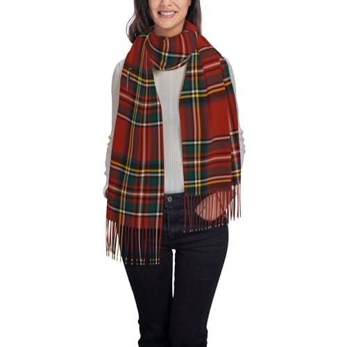DKJlitter Scarf Wrap for Men and Women, Plaid Cashmere Feel Soft Travel Shawl for Evening Dresses, Large Warm Scarves2